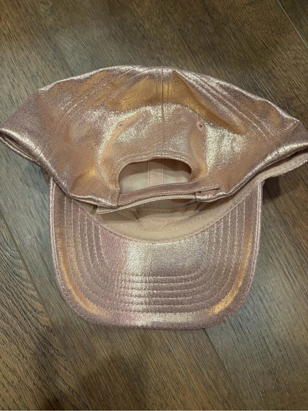 Disney Parks Mickey Mouse Rose Gold Sequin Adult Baseball Hat